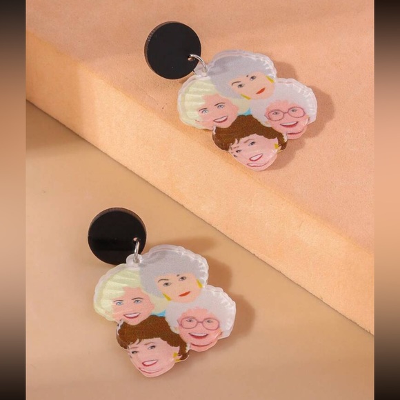 Jewelry - NWT The Golden Girls earrings 📚 👜 👙 🧸